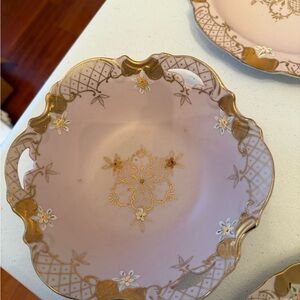 Elegant Gold and Cream Decorative Plate